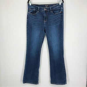Judy Blue Jeans Womens 31 Mid-Rise Whiskered Bootcut Jean Dark Wash